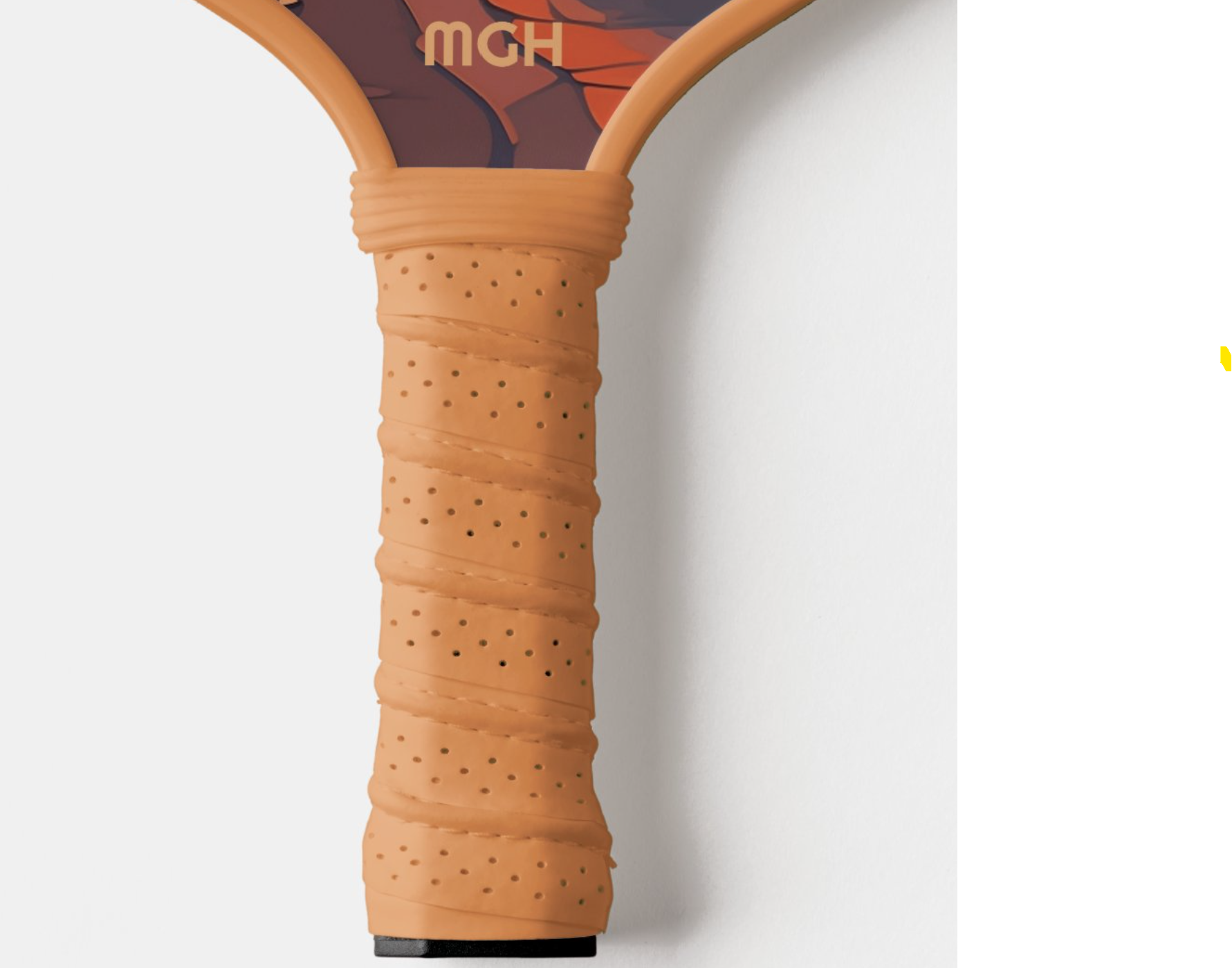 Custom Monogram Tropical Beach Sunset Pickleball Paddle